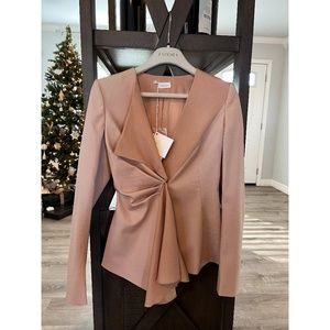 NWT | La Perla | Blush virgin wool asymmetrical flared jacket | RARE FIND